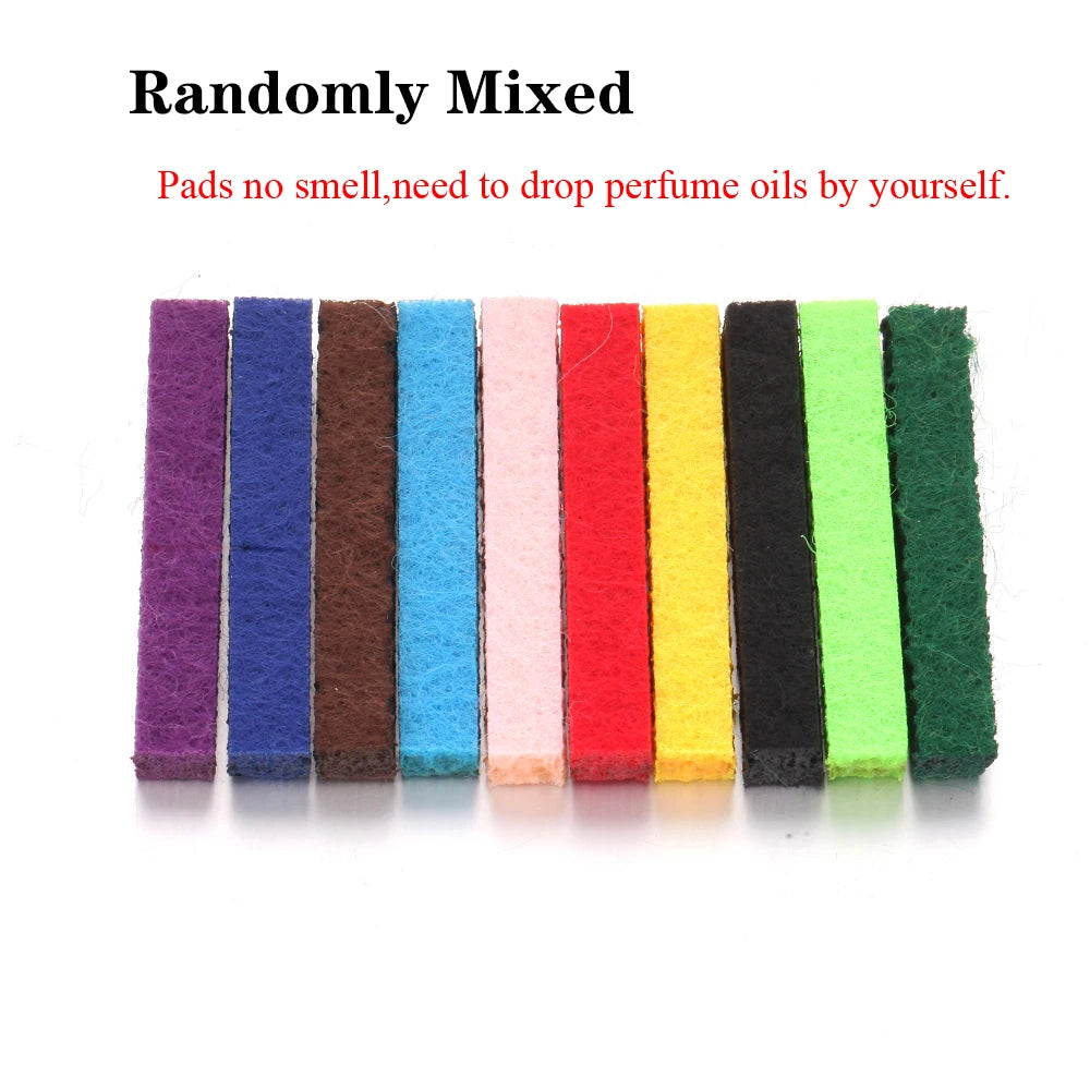100PCS Wholesale Aromatherapy Pads for Necklace Bracelet 25mm 30mm Mixed Colorful Spacers Round Diffuser Thick Felt Refill Pads