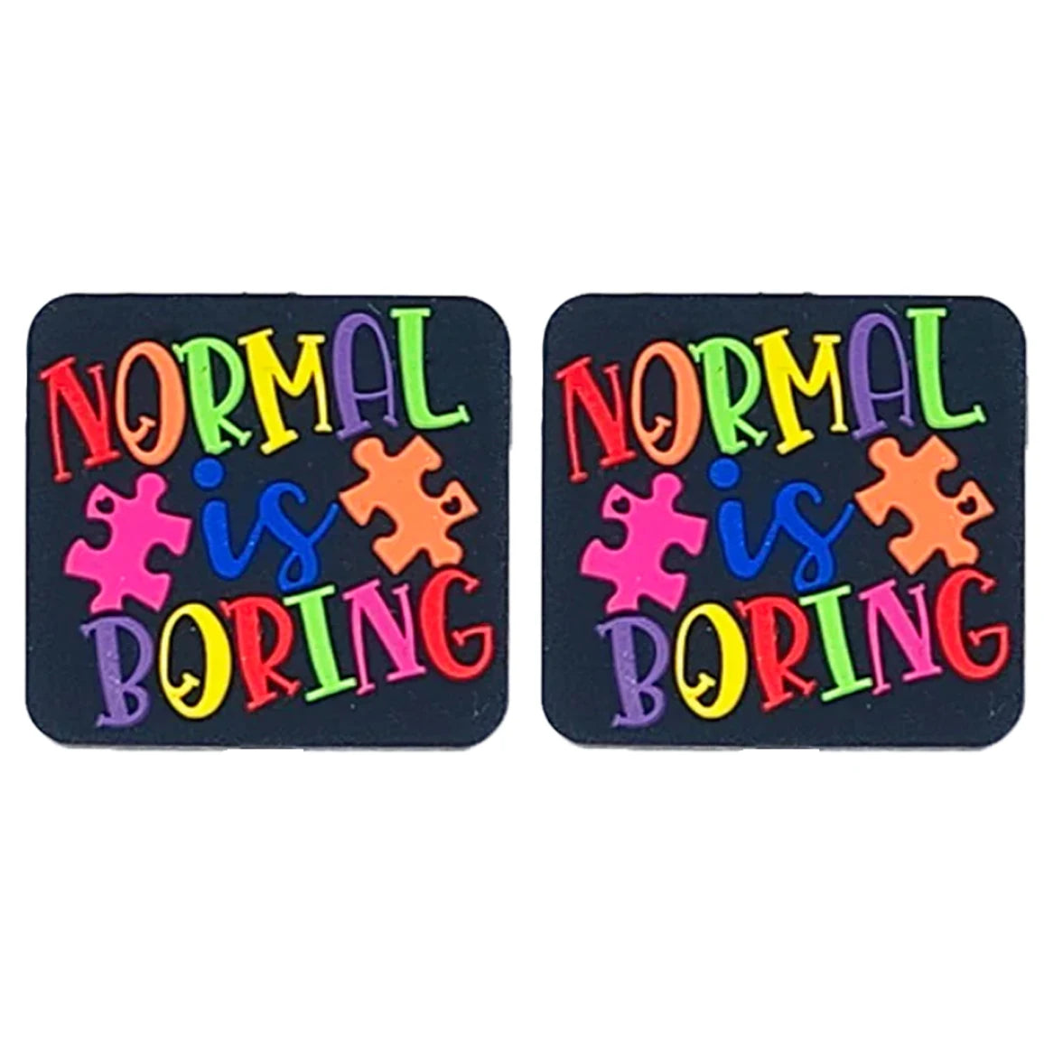 10Pcs Autism Silicone Focal Beads Bulk Focal Silicone Beads for Pens Keychain Making Bracelet