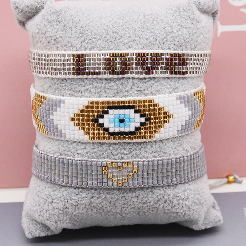 Miyuki beads hand woven Bohemia jewelry atmosphere luxury shiny seed beads adjustable bracelet elegant women's party Gifts