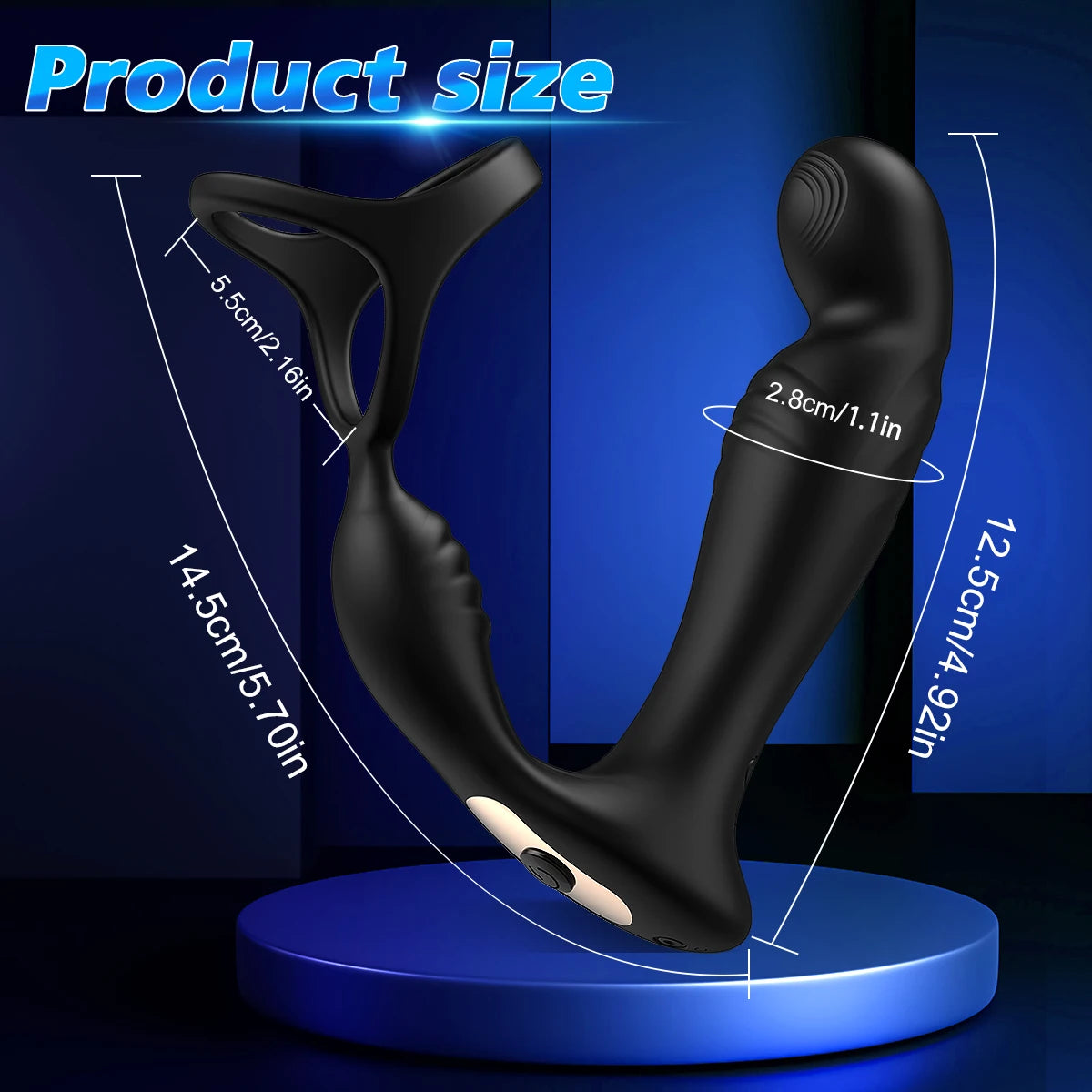 Swing Prostate Massager for Man Gay Anal Vibrator with Delay Ejaculation Ring Prostate Stimulator Butt Plug Male Sex Toys