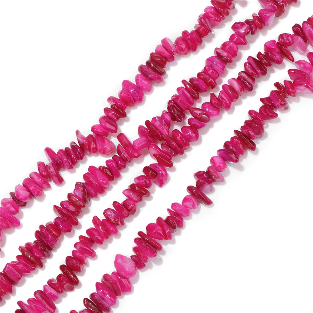 5-8mm Muticolor Shell Beads Natural Dyed Color Irregular Shape Loose Spacer Bead For Jewelry Making Necklace Bracelet DIY