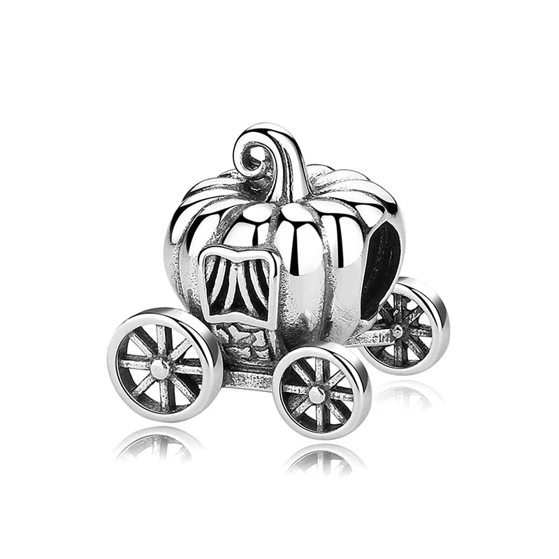 Original 925 Sterling Silver Charms Beads Wizard Hat Dragon Charm Halloween Fit Brand Bracelets Necklaces Women DIY Jewelry