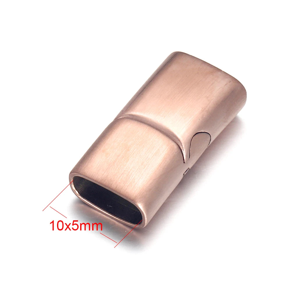 Stainless Steel Magnetic Clasp 12*6mm Hole Bracelet Magnet Clasp DIY Accessories Leather Jewelry Making Finding Supplies