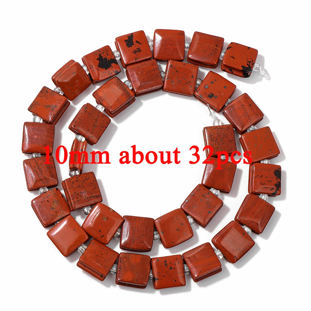 100% Natural Red Jasper Stone Bead Oval Cube Round Irregular Shape Chips Beads Fit Jewelry Making DIY Bracelet Necklace Earrings