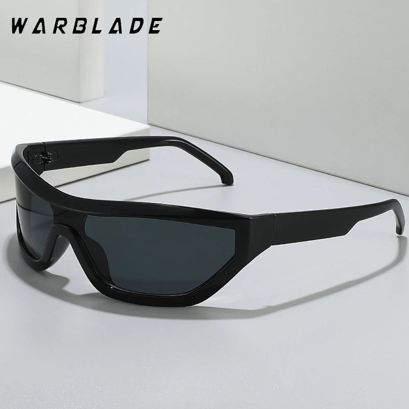 Y2K Punk Luxury Brand Designer One Piece Unique Sunglasses Women For Men Vintage Sequin Sun Glasses Hip Hop Popular Jelly Shades