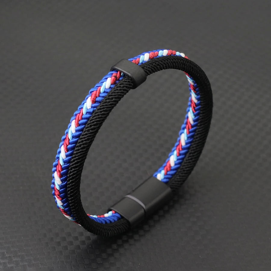 Noter 2025 Personalized Handmade Rope Bracelet For Men Detachable Buckle 4 Colors Grade A Ethnic Fabric Bangle Pulseria Homme