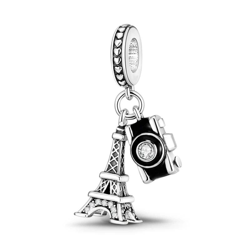 Charm Original 925 Sterling Silver Charms Pendants Love Travel Life DIY Beads for Bracelet Necklace Charms Women Jewelry Making