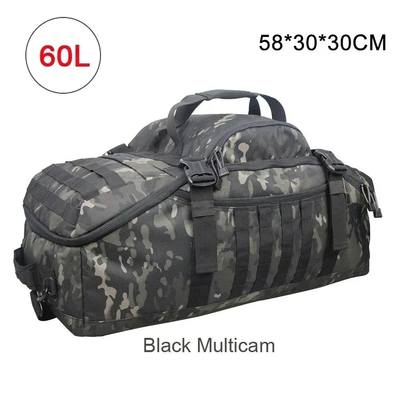LQARMY 40L 60L 80L Men Sport Gym Bag Tactical Waterproof Backpack Sports Travel Bags Molle Camping Backpacks