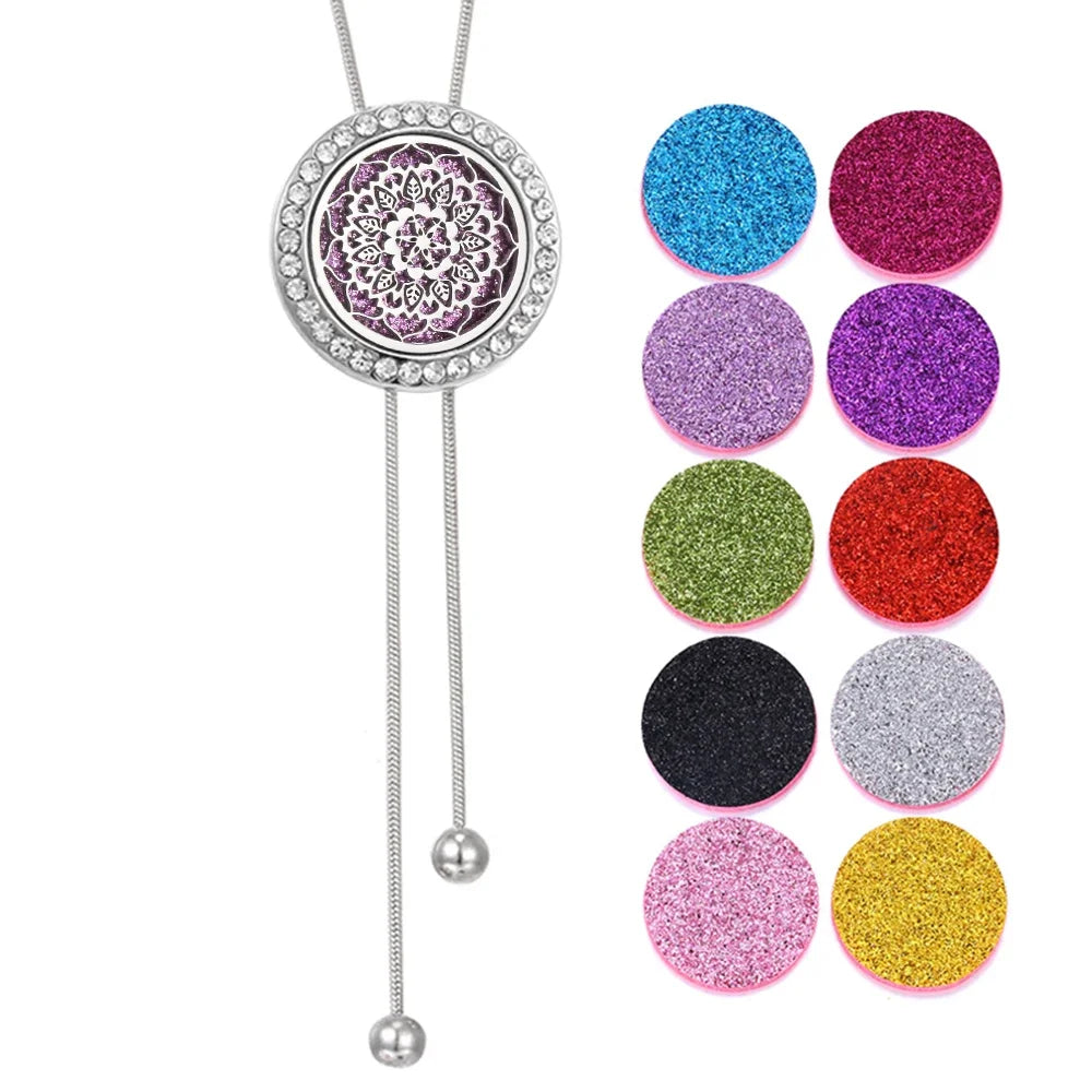 New Long Tassel Aromatherapy Necklace Perfume Essential Oil Diffuser Pendant Necklace Scent Aroma Jewelry Women Tassel Necklaces
