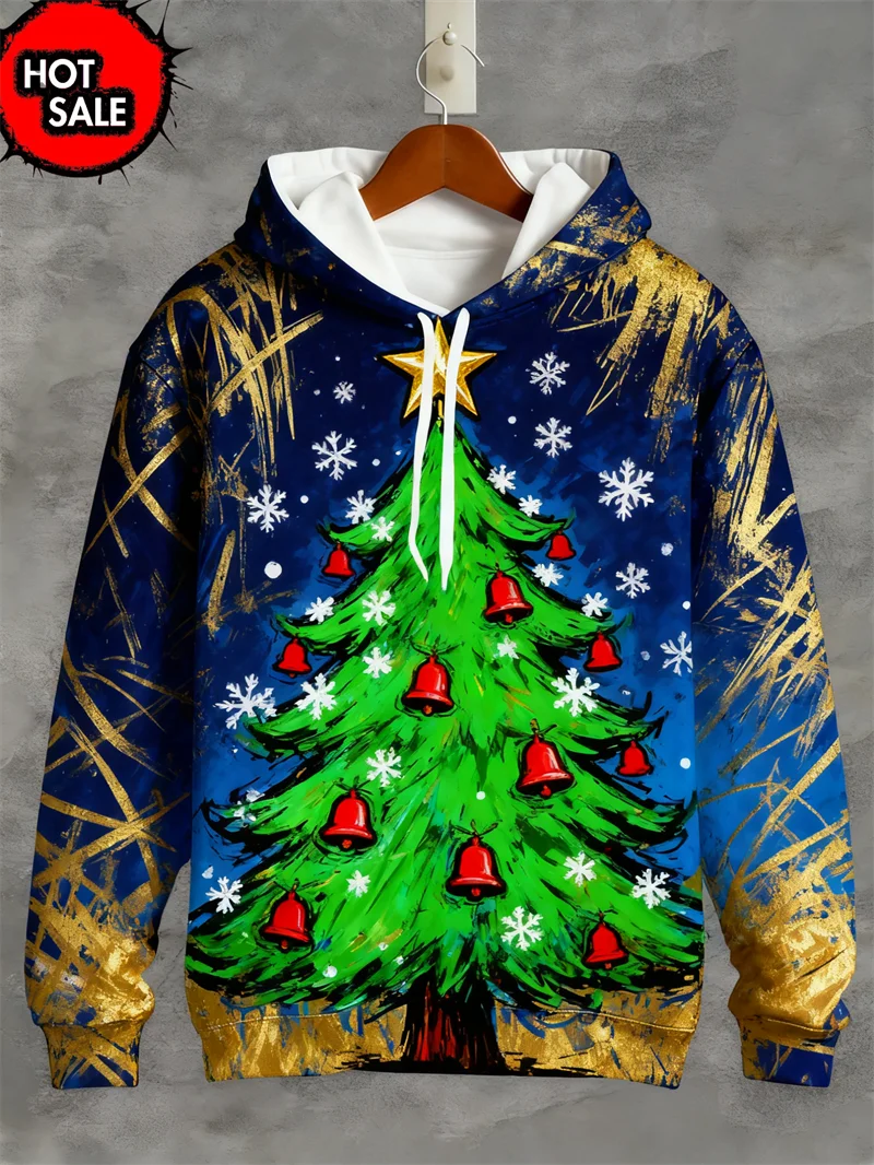 Funny Design Christmas Squirrel Deer 3D Printed Hoodies For Man Clothes Fashion New In Hoodie Santa Claus Cosplay Top Sweatshirt