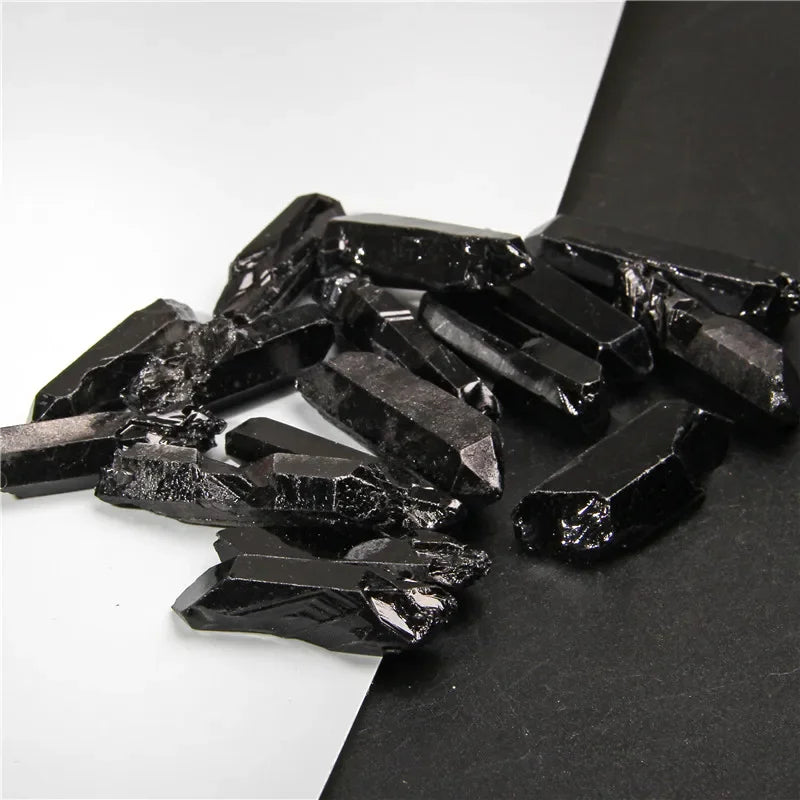 Natural Quartz Stick Beads Top Drilled Rainbow Crystal Loose  Point Beads For Jewelry DIY Healing Hairpin Wedding Halloween Gift