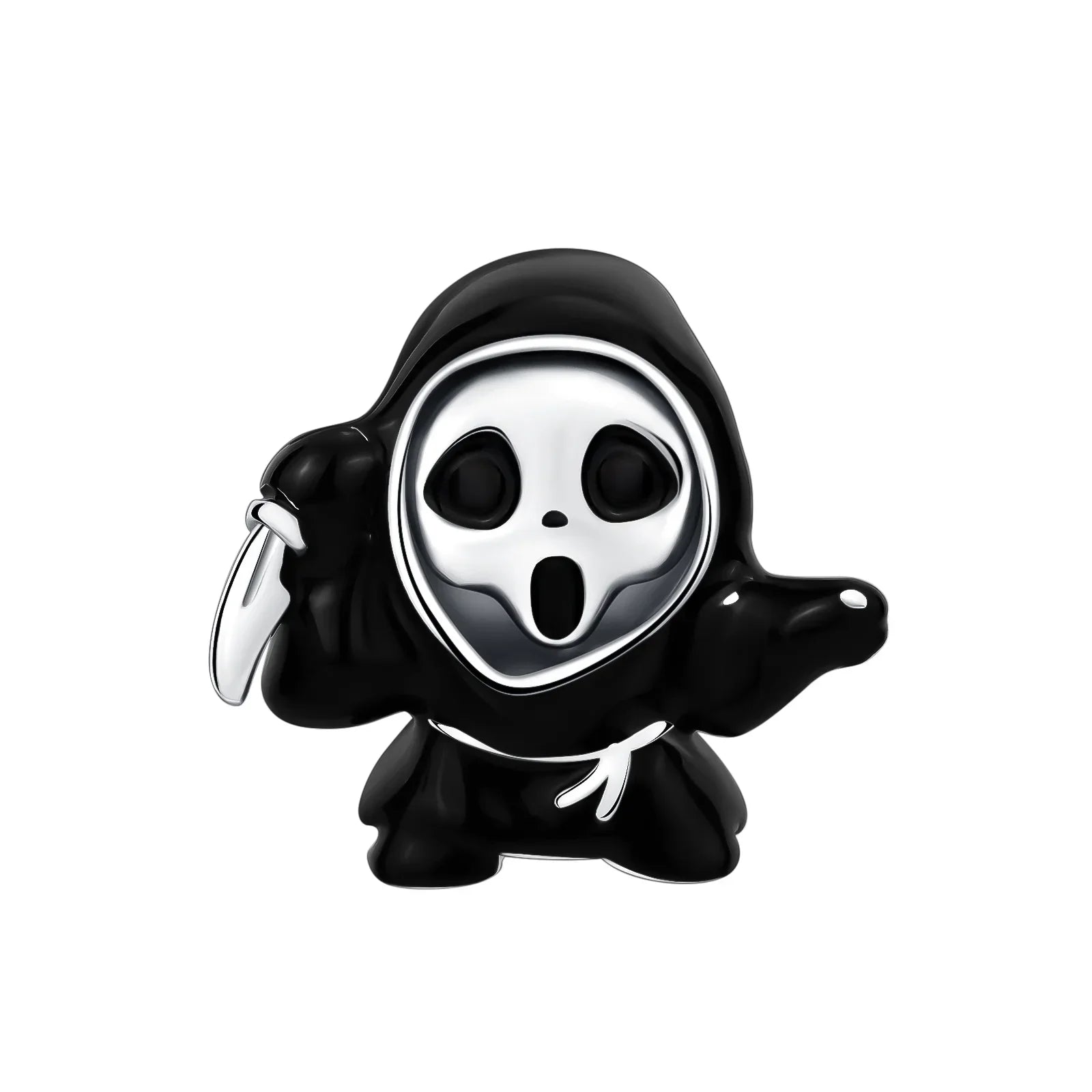 Original 925 Sterling Silver Halloween Charms Pumpkin Skull Witch Ghost Bead Earrings Pendant Fit Bracelet Necklace Jewelry