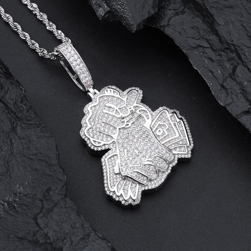 TUHE Unisex High Quality D VVS Moissanite Iced Out Pendants USD For Men Hip Hop Jewelry - Madeinsea©