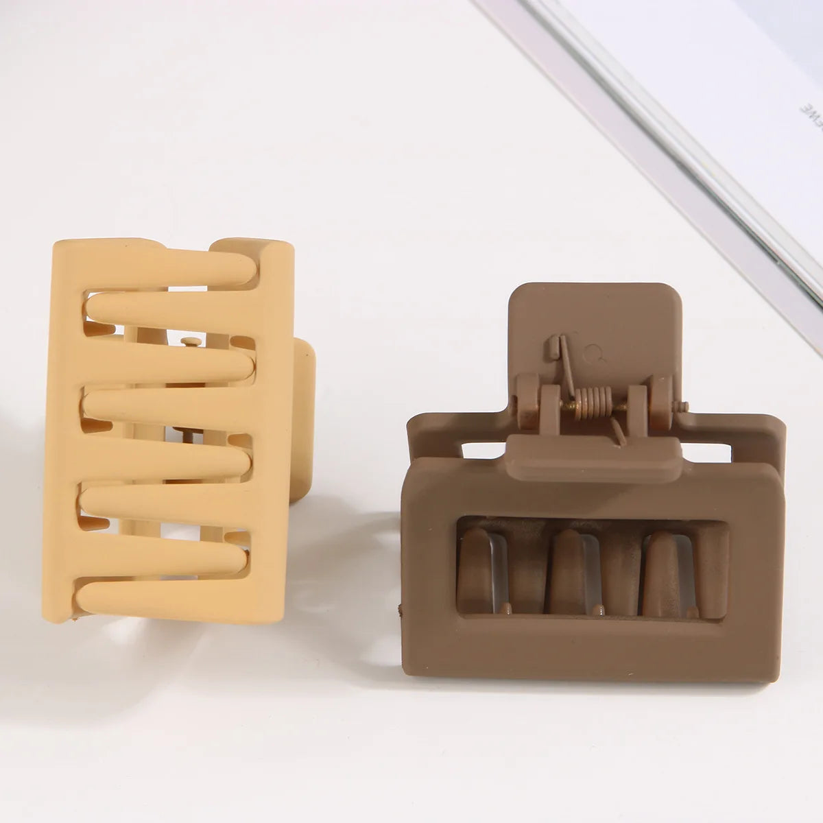 5CM Solid Hair Clips For Women Girls Matte Frosted Square Hair Claws Korean Headwear Hairpin Crab Barrette Hair Accessories