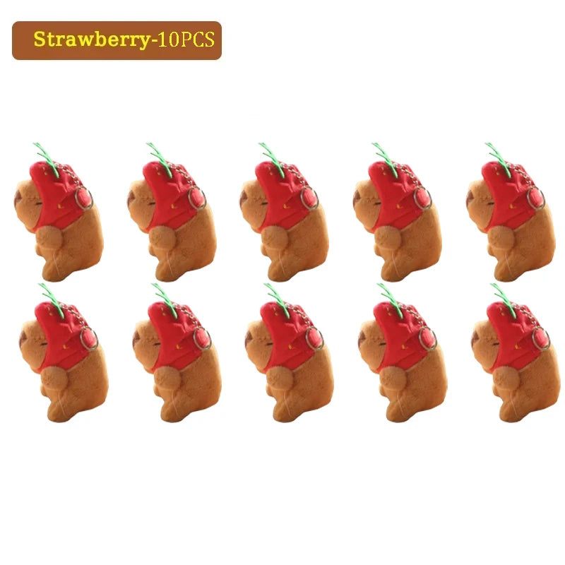 1-20PCS Water Dolphin Cotton Red Lovely Cute Creative Cute Capybara Pendant Plush Toy Doll Bag Charm Keychain Doll Doll Dolls