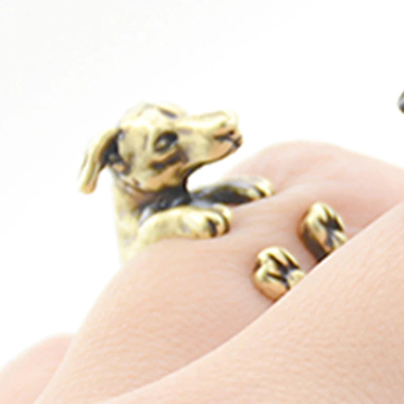 Vintage Bichon Dog&Schnauzer&Greyhound Love Pet Ring Women Boho Poodle Anel Masculino Rings For Men Jewelry Women Anillos Bijoux