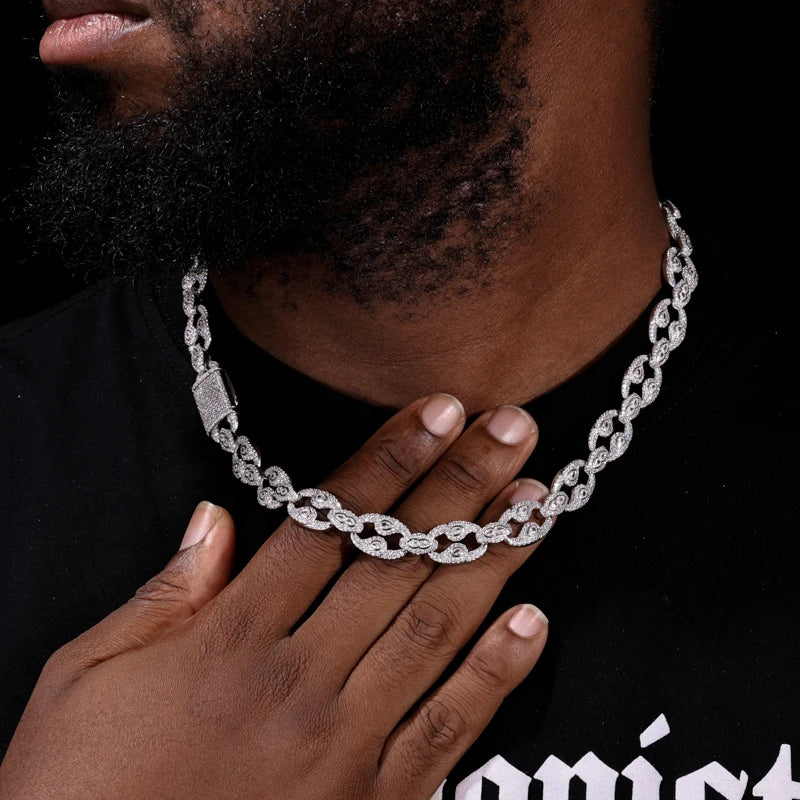 New 925 Silver Chains Original Certified for Man Women Luxury Eyes Moissanite Diamond Necklace 18k Gold Jewelry Packaging Gift