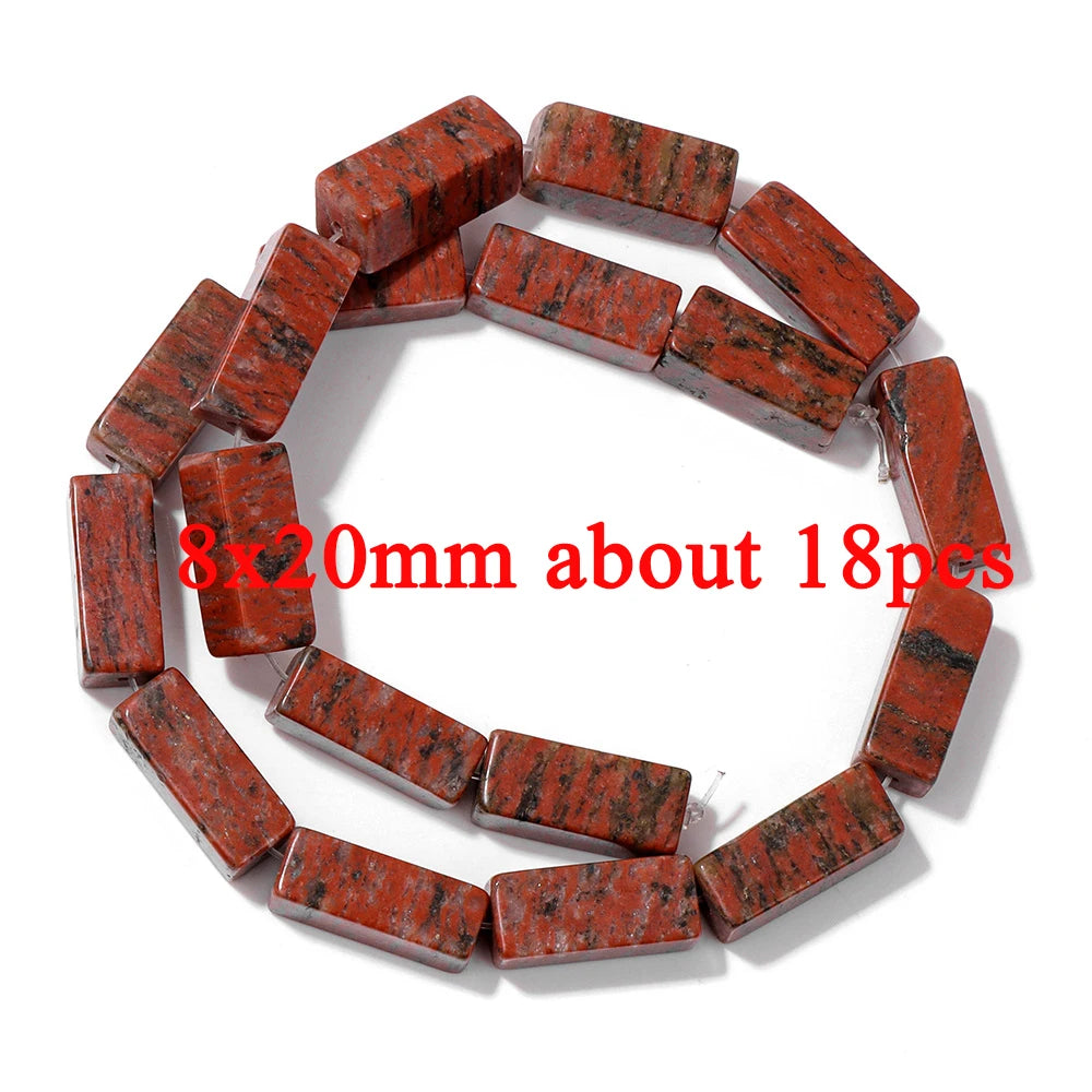 100% Natural Red Jasper Stone Bead Oval Cube Round Irregular Shape Chips Beads Fit Jewelry Making DIY Bracelet Necklace Earrings