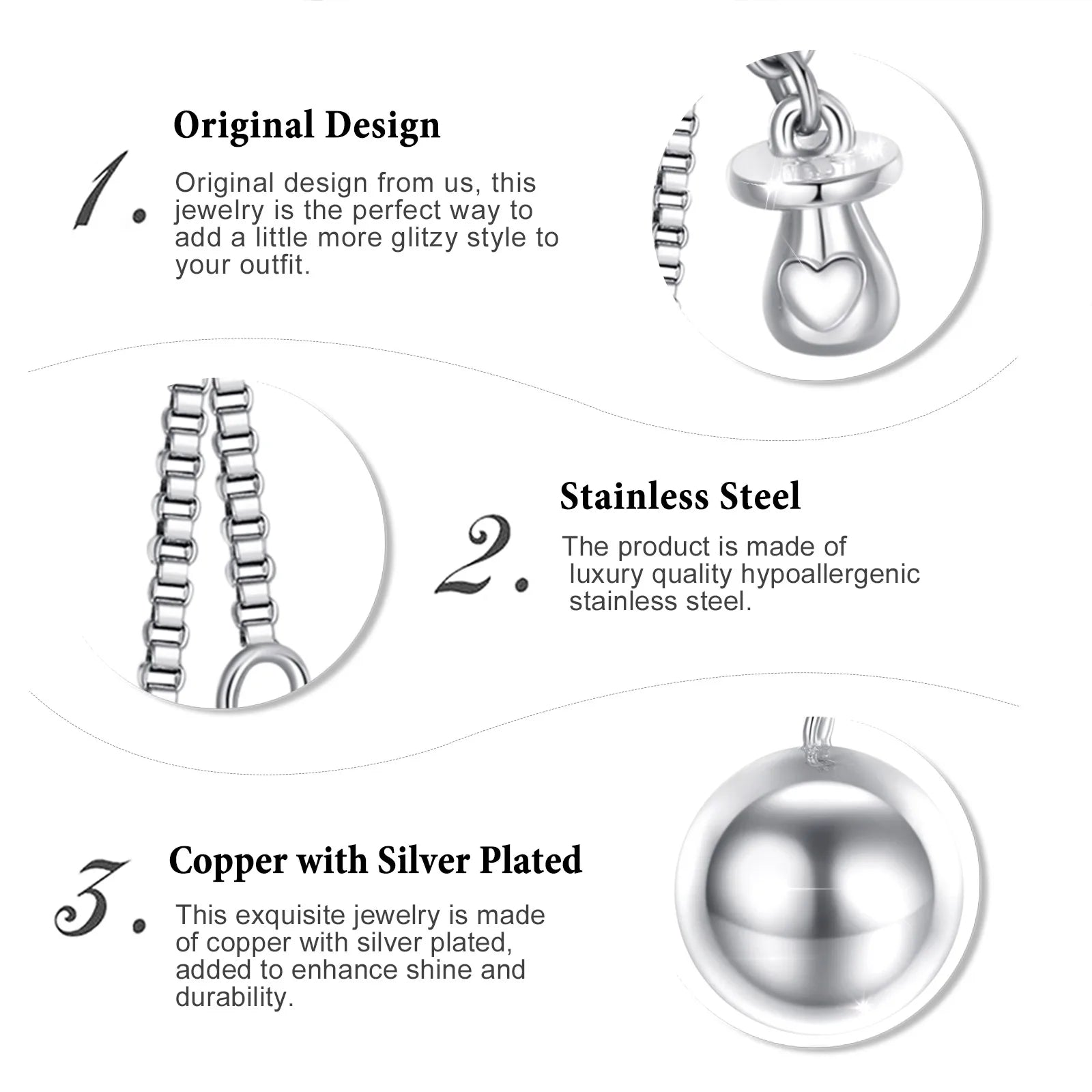 Eudora Harmony Ball Baby Nipple Pendant Pregnancy Bola Baby Chime Ball Angel Caller Necklace DIY Maternity Jewelry Women Gift