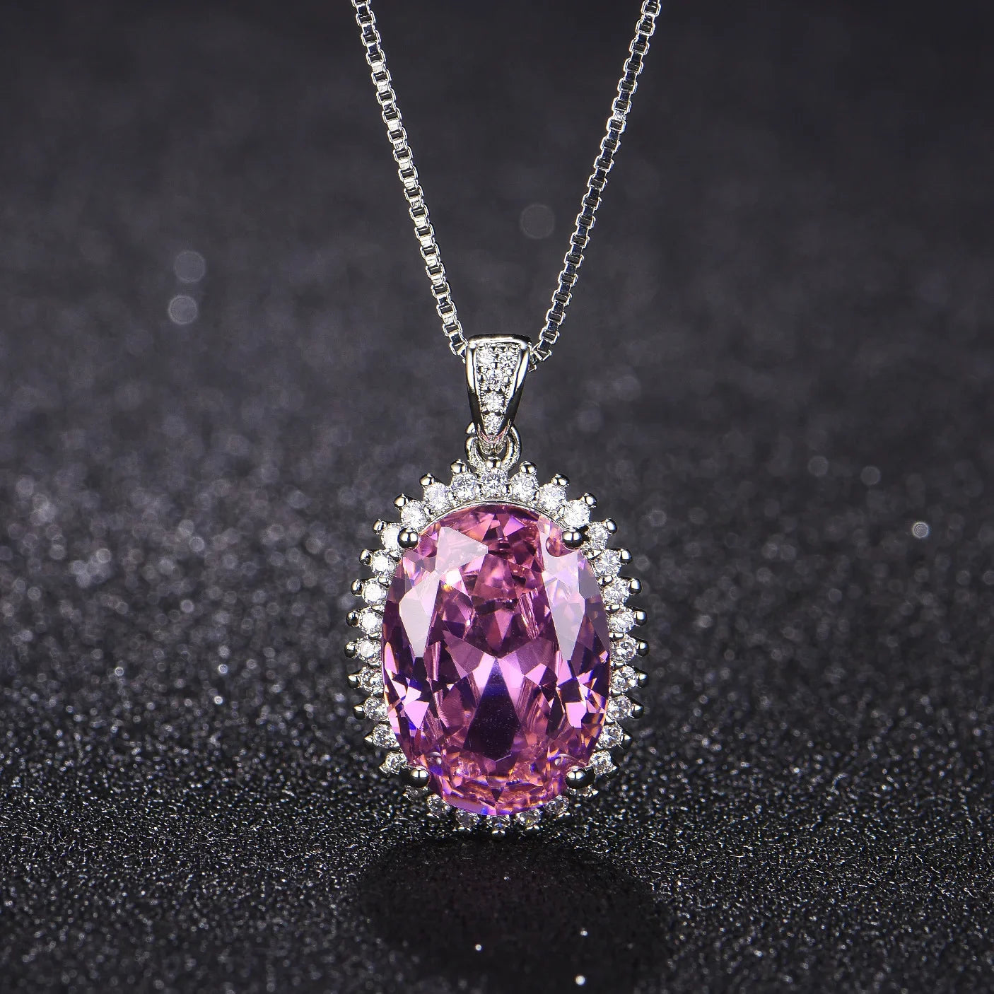 Real 925 Sterling Silver Diamond Necklace Pure Natural Diamond Pendant Christmas Jewelry S925