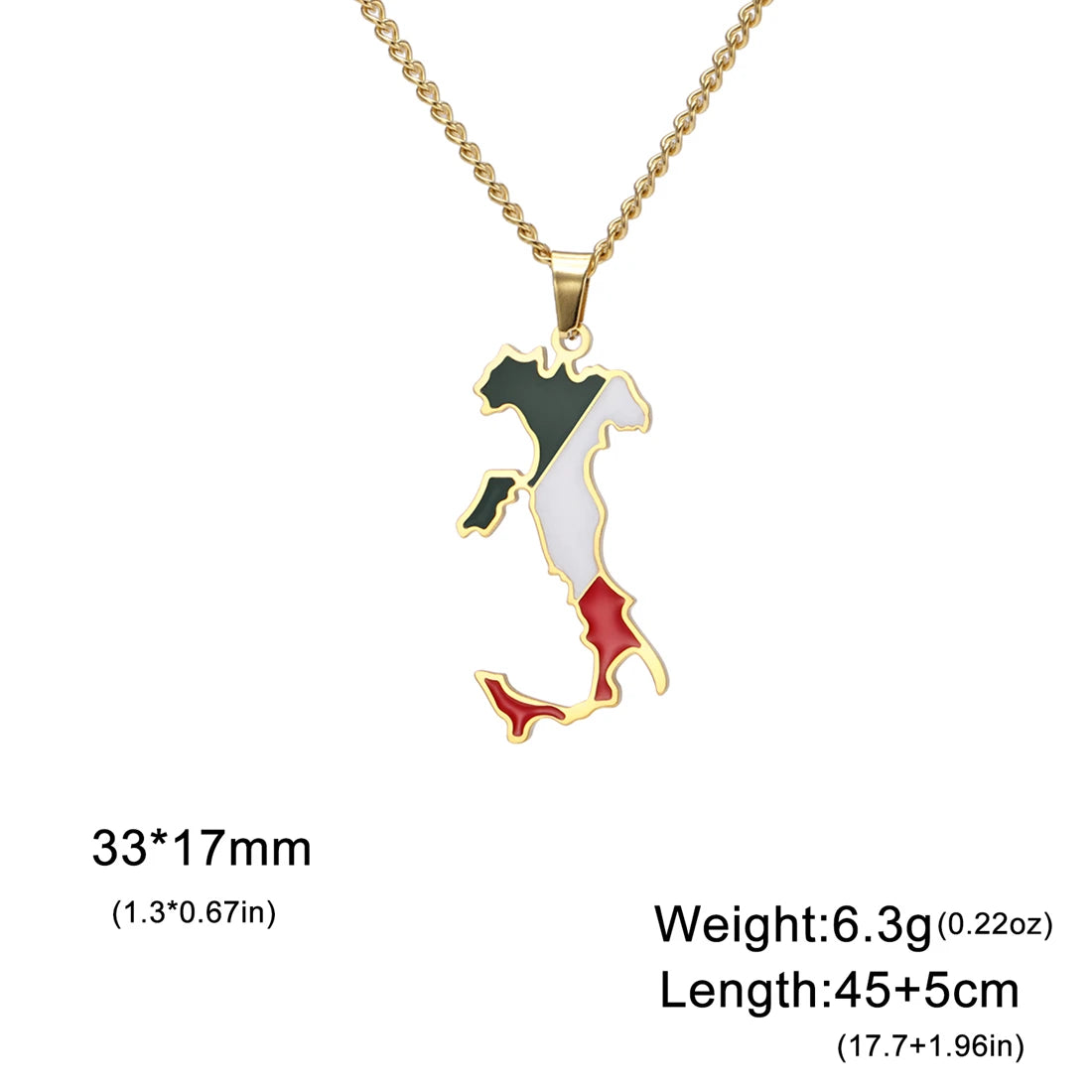 EUEAVAN European Country Map Necklace Stainless Steel Drip Oil Poland France Portugal Romania Ukraine Italy Germany Flag Jewelry