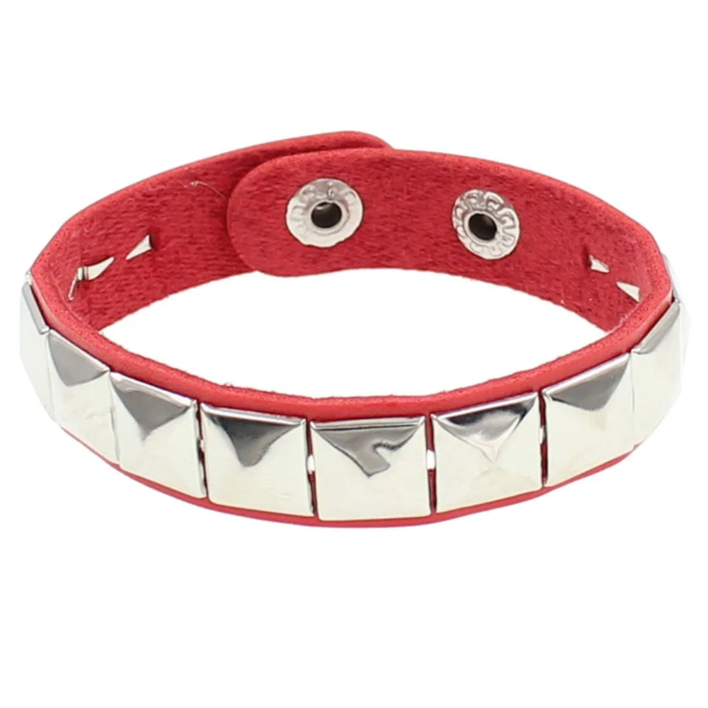 Unique Rivet PU Leather Spiked Studded Bracelet Bangle Gothic Jewelry Rivet Bracelet Punk Cuff Wrap Men Women Metal Wristband - Madeinsea©