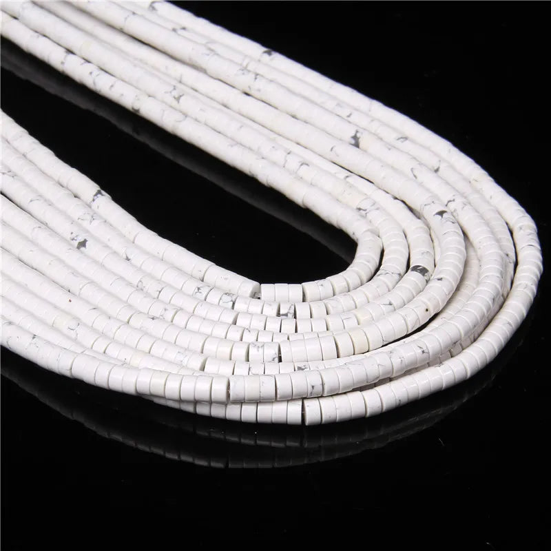 New Fashion Flat Disc Round Stone Bead 4x2MM Quartzs Imperial Agat Jaspers Loose Spacer Heishi Beads Jewelry Diy Accessories
