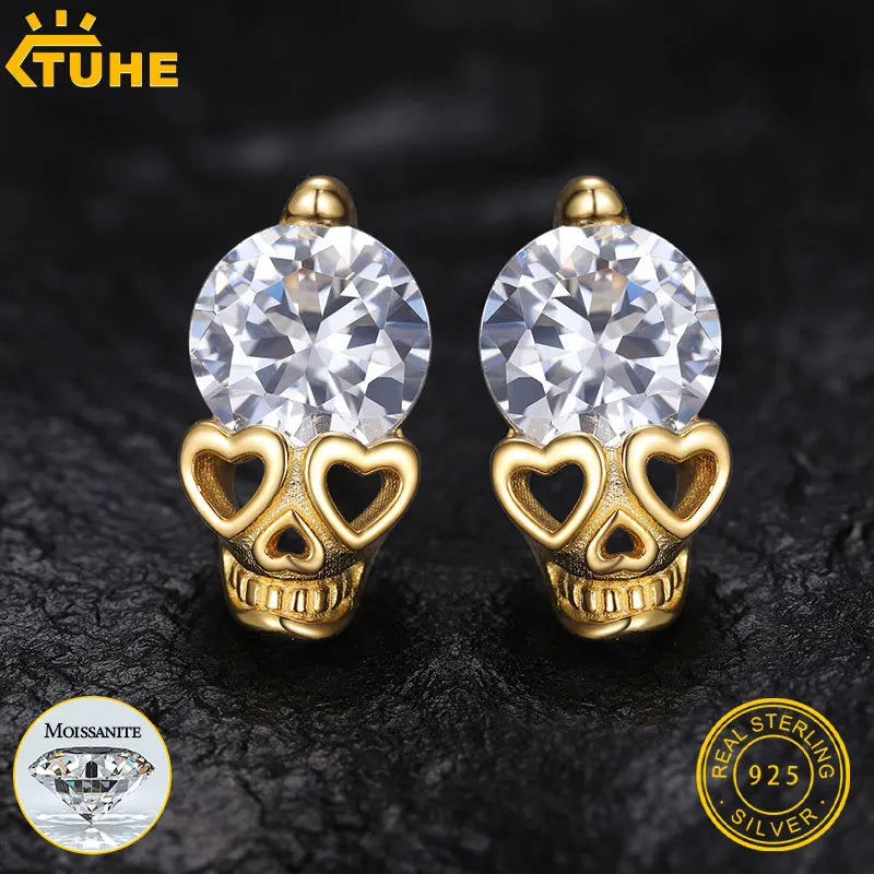 Classic Skeleton Moissanite 925 Earring For Women Jewelry Top Quality 100% s925 Sterling Silver Fashion Earrings Engagement