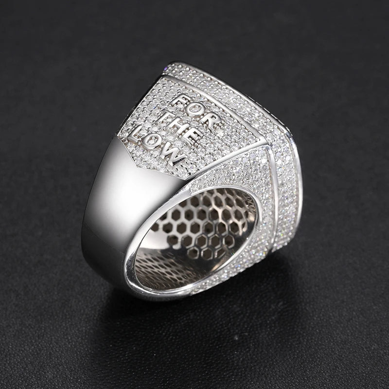 Custom Style Rings For Men Letters Silver 925 Ring Moissanite Combination Letter Name Hip Hop Jewelry Men's Gifts