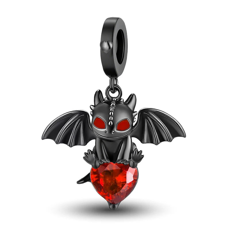 925 Sterling Silver Halloween Dark Phantom Pumpkin Devil Fit Diy Bracelet Necklace Making Gift Of High Quality Fine Jewelry