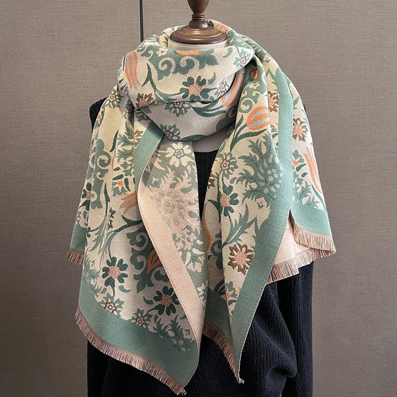 Cashmere Scarf for Women Thick Warm Winter Blanket Brand Female Luxury Quality Shawl Wrap Bufanda 2024 Poncho Echarpe Pashmina - Madeinsea©