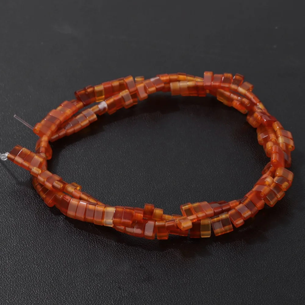 2x5mm Natural Two Hole Stone Bead Rectangle Tiger Eye Quartz Amazonite Loose Spacer Beads For Jewelry Making Bracelet Handmade