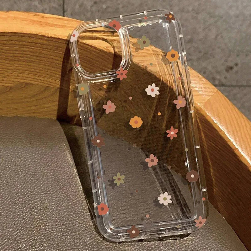 Floral Pattern Transparent Shockproof Phone Case for Xiaomi Redmi Note 13 12 11 10 9 Pro Plus 11s 10s 13C 12C Redmi 13 4G Cover
