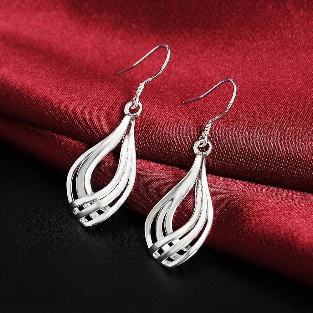 Top Quality 925 Sterling Silver Earrings Simple Round Circle Hoop Earrings For Woman Fashion Wedding Engagement Charm Jewelry - Madeinsea©