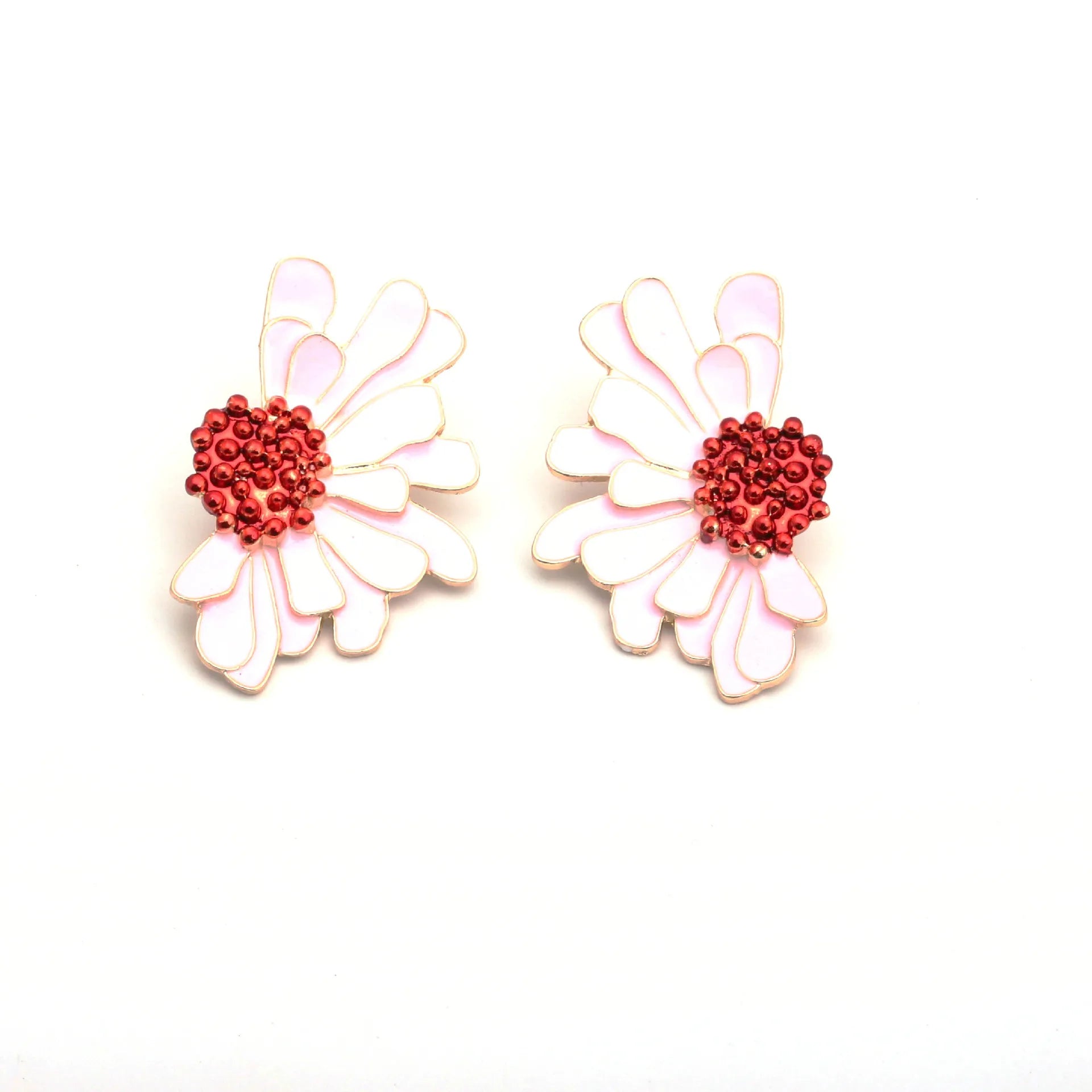 Personality Irregular Dasiy Flower Earrings for Woman Party Casual
