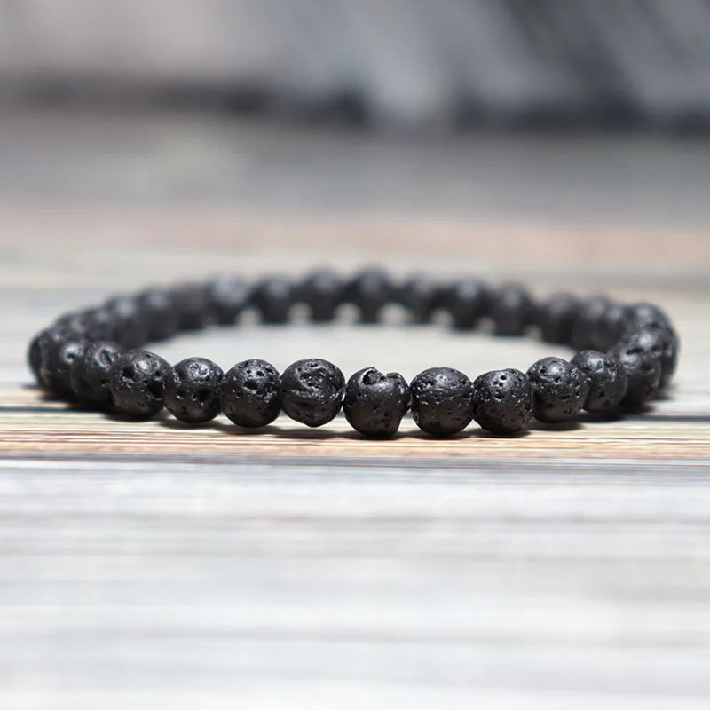 Artifact Meditation Healing Bracelet Men 4mm/6mm/8mm/10mm Tiger Eyes Obsidian Stone Beaded Braslet Father Day Gift Yoga Braclet