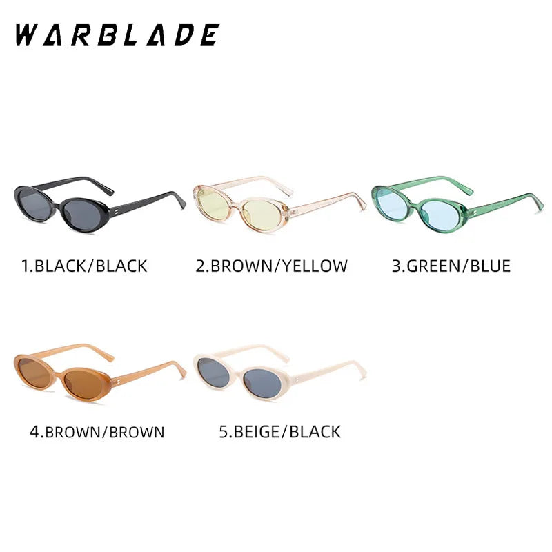 2025 Vintage Small Oval Sunglasses Women Men Rivets Shades Fashion Luxury Sun Glasses UV400 Retro Brand Female Sunglasses Oculus