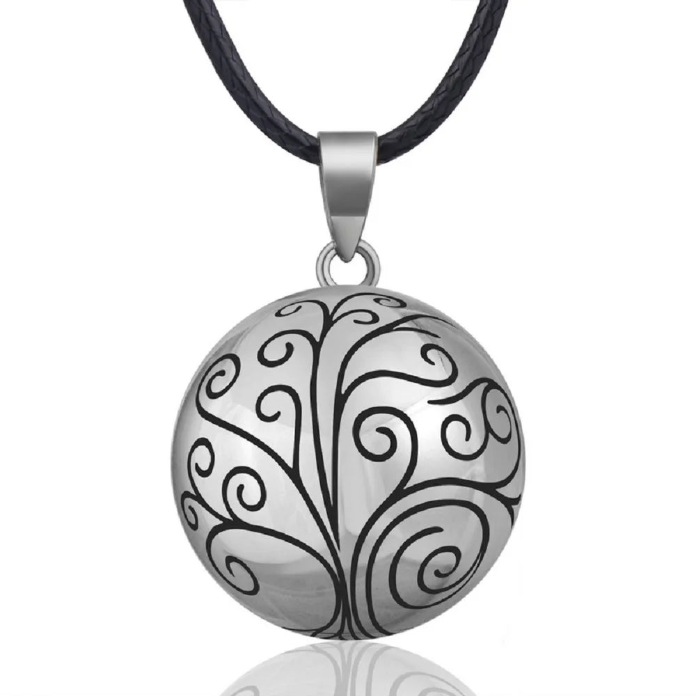 Eudora Collier Bola de Grossesse Necklace 20mm Ball Tree of Life Angel Caller Musical Bell Pendant Jewelry for Pregnant Women