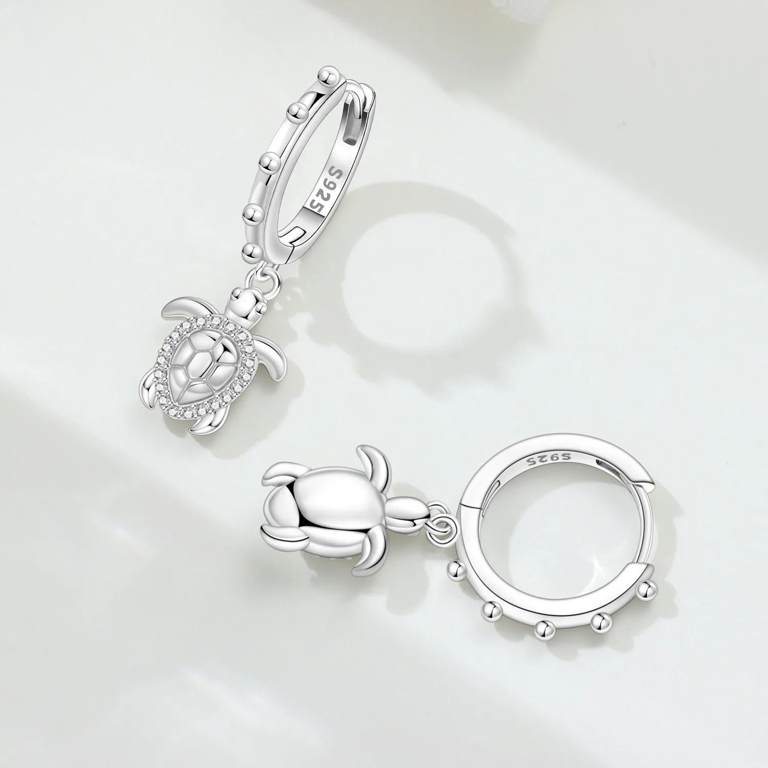 PANPOKI 925 Sterling Silver Turtle Marine Animal Drop Earrings Women Earrings Charm Fashion Versatile Party Jewelry Gifts