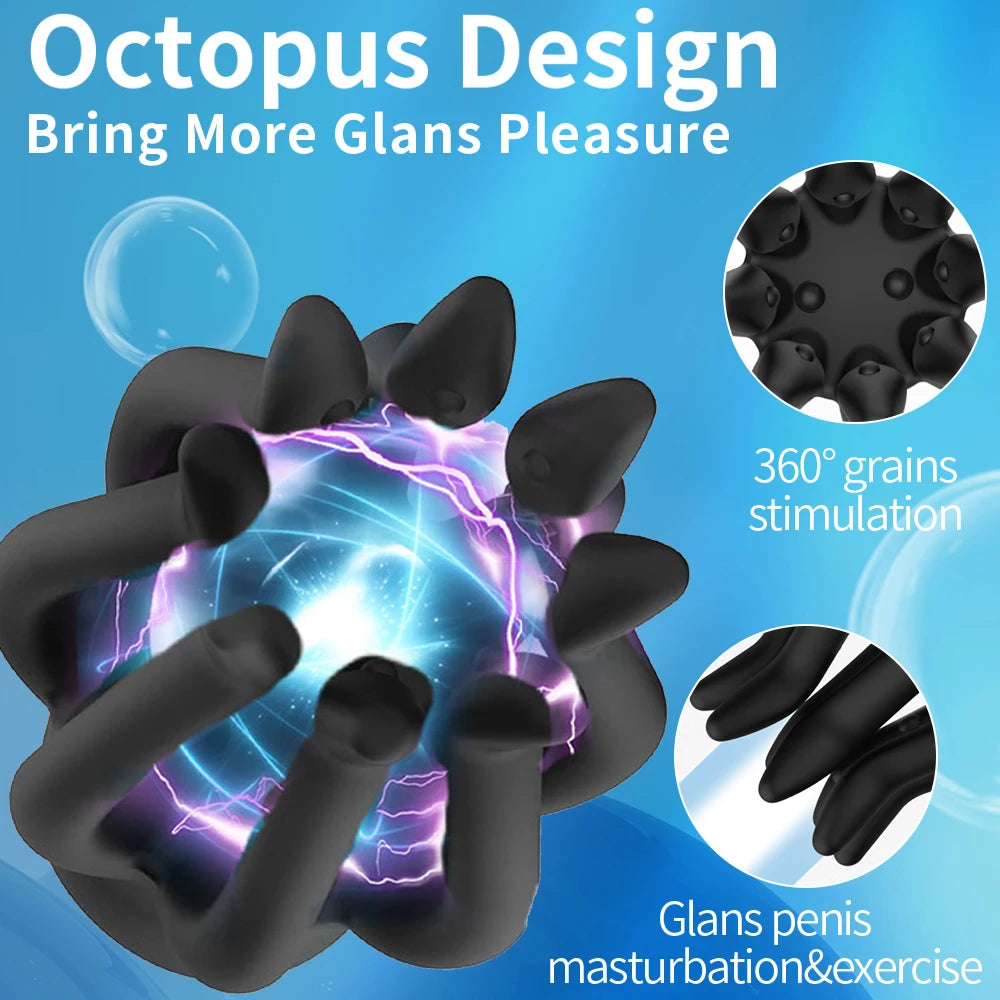 Glans Trainer for Men Powerful Vibrating Penis Electric Shock G Spot Masturbator Fingertip Prolong Endurance Massage Vibrator - Madeinsea©