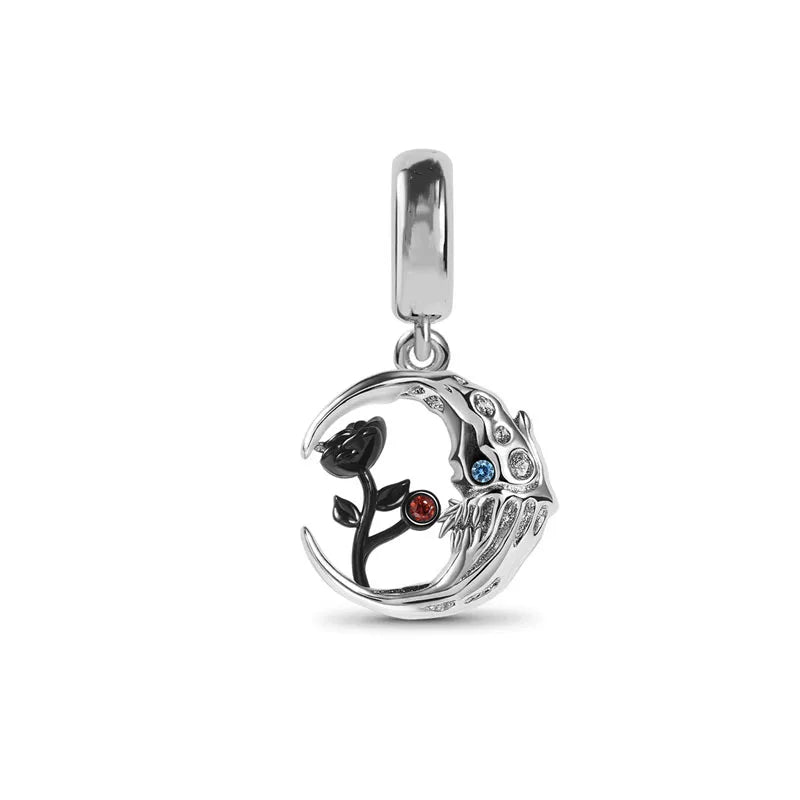 New 925 Silver Dark Black Series Charm Clown Bead Spider Pendant Talisman Women's Jewelry Fit Original European Bracelet Gift