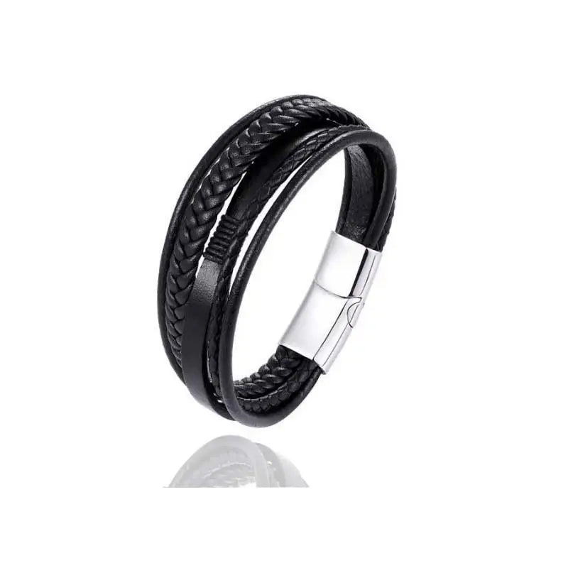 Multi-Layer Men Leather Bracelet Stainless Steel Infinity Symbol Charm Fashion Classic Bracelets for Men Jewelry Gift - Madeinsea©