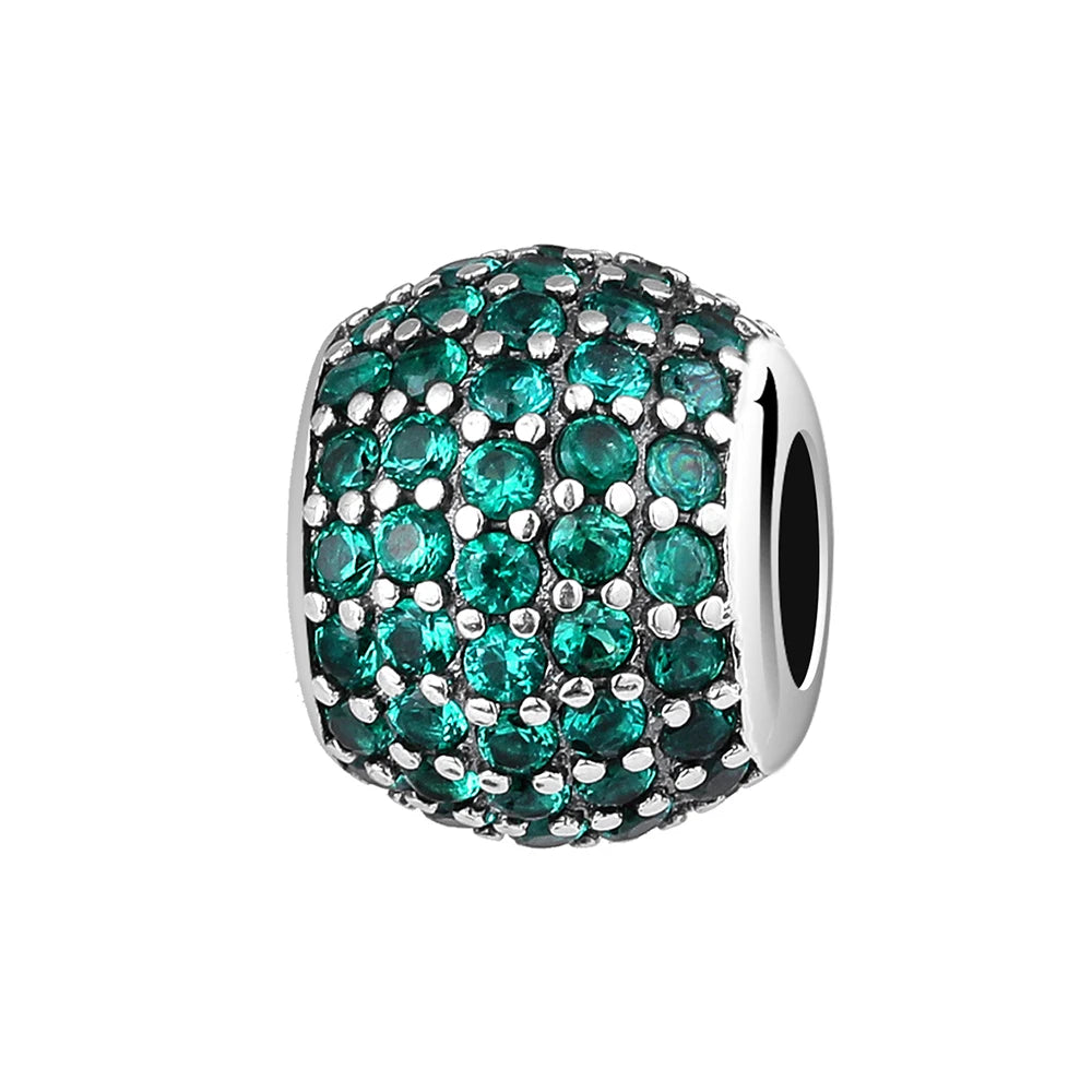 Hot New Summer green series Silver Clover Bead Maple Bird Charm Fit Original Women Bracelet DIY Fine Dangle Jewelry Amulet Gift