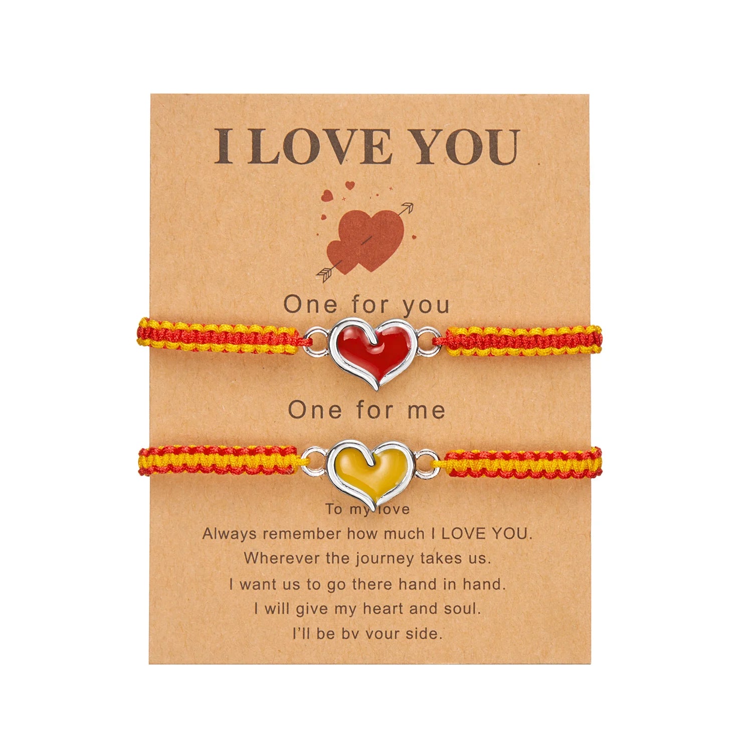 Minimalist Handmade Braided Couple Bracelet for Women Men Romance Luminous Heart Matching Bracelet Trendy Jewelry Gift