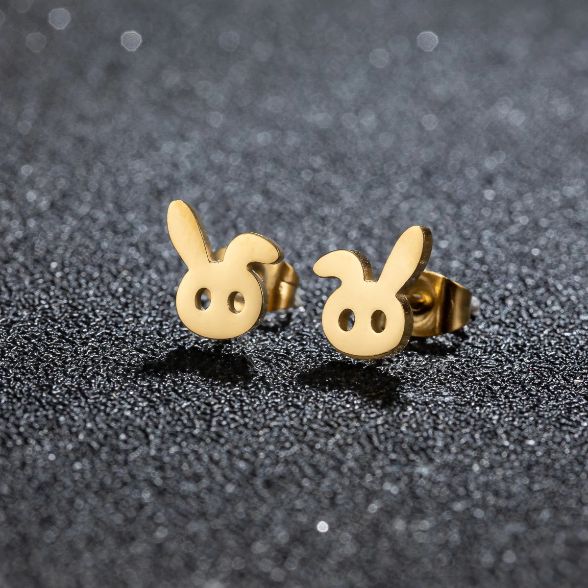Cute Animal Paw Rabbit Carrot Stainless Steel Earrings Studs Woman Charms Trendy Jewelry Decoration Birthday Party Gift for Girl