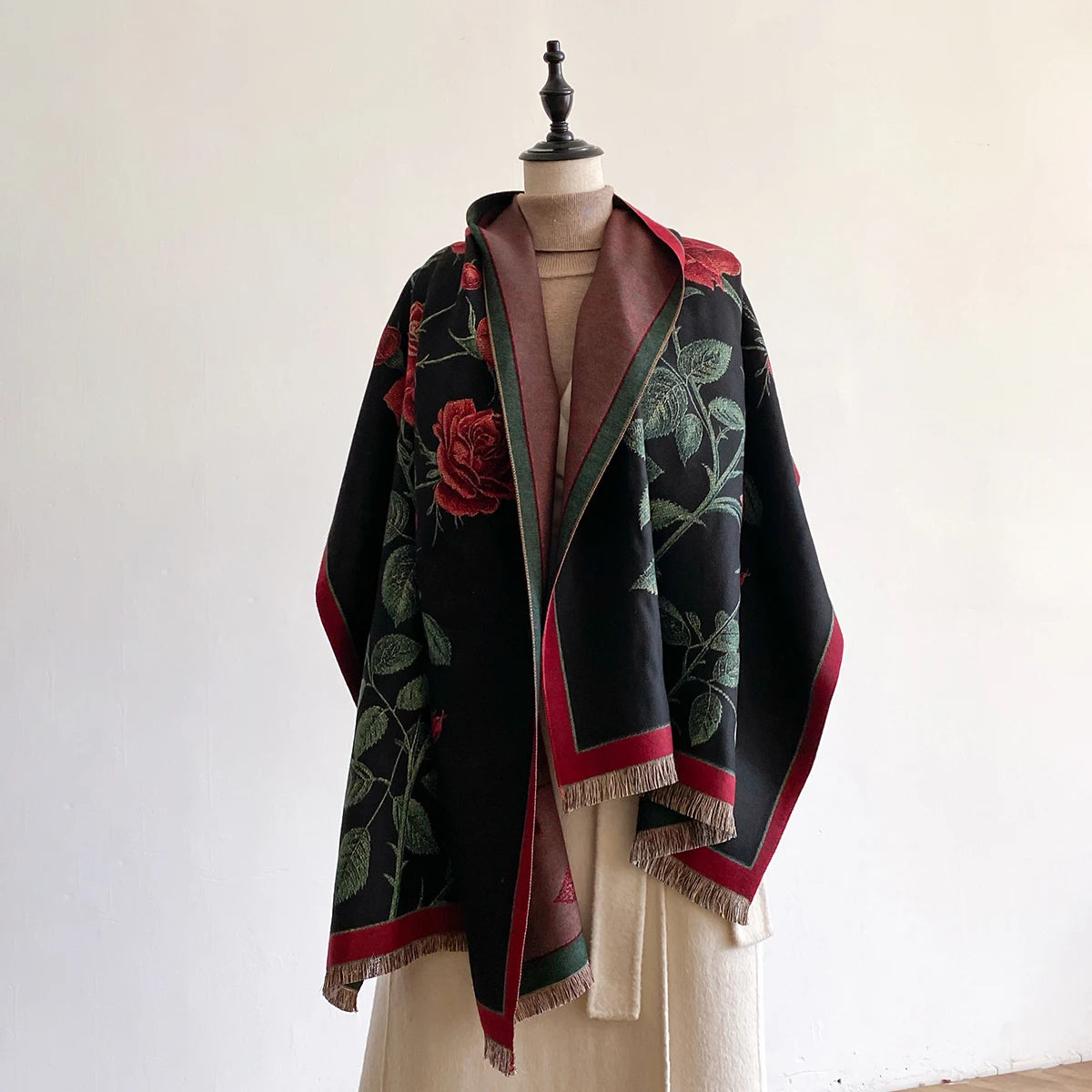Ladies' Latest Design Winter High Quality Two-Sided Jacquard Imitation Cashmere Scarves Women Thicken Wrap Shawl Pashmina Scarf