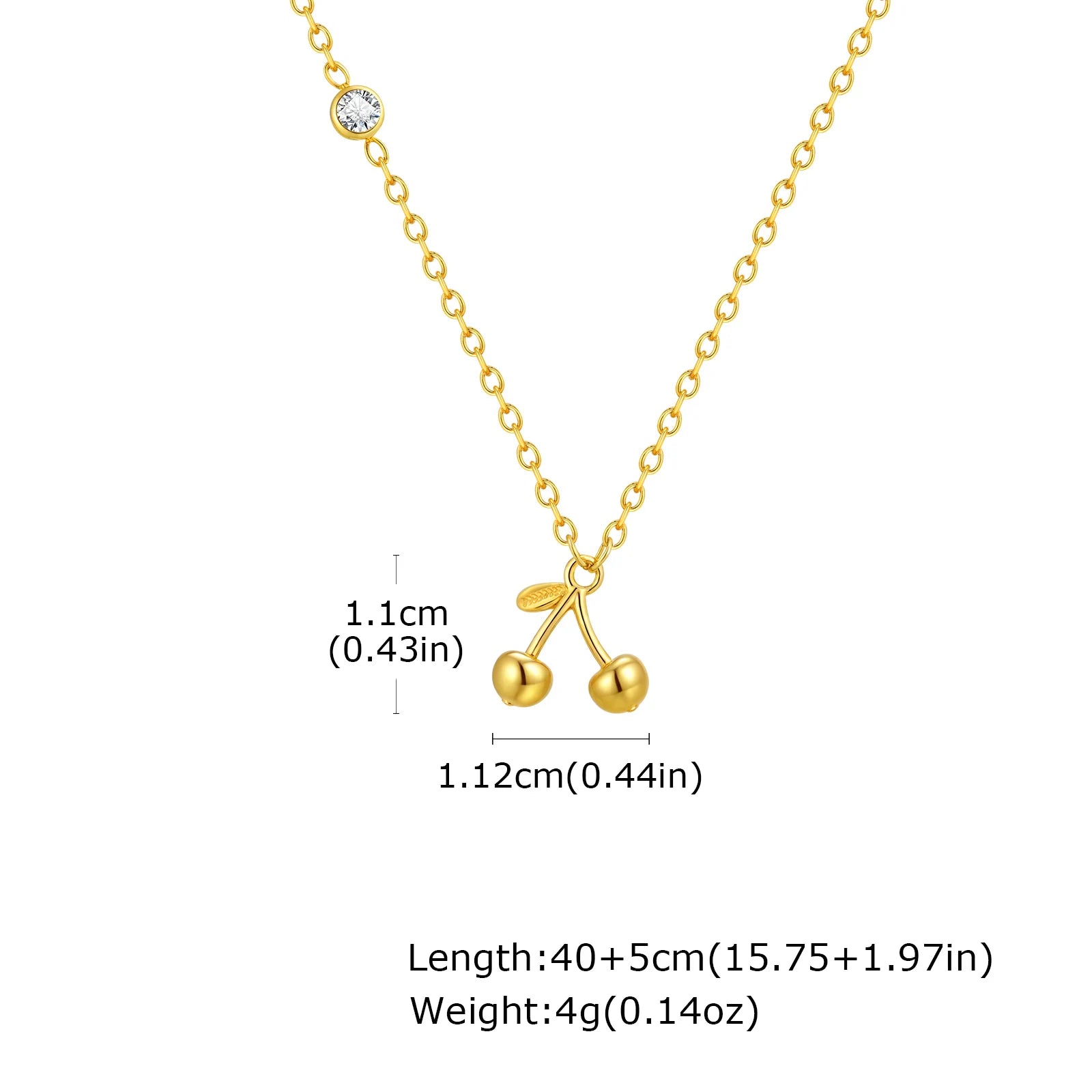 Vnox Gold Color Bow Single Zircon Chain Necklace For Women Stainless Steel Heart  Accessories Pendent Necklace Light Jewelry