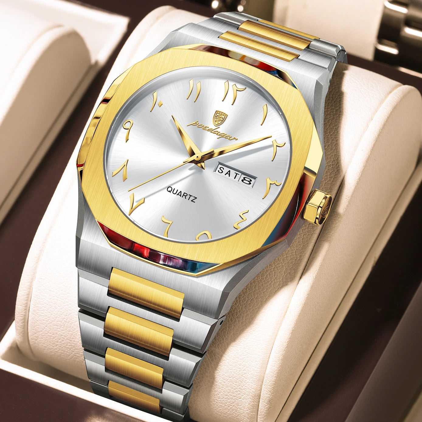 POEDAGAR Military Watch For Men Waterproof Luxury Week Calendar Man Wristwatch Quartz Stainless Steel Fashion Men's Watches Male - Madeinsea©