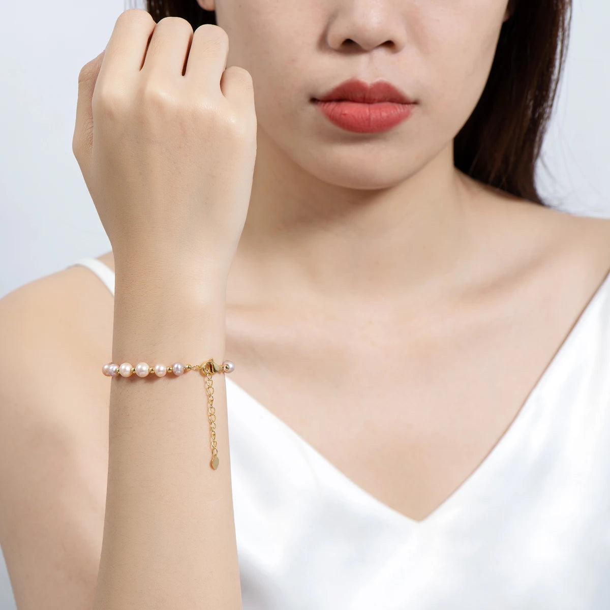 8-9mm freshwater pearl rose buckle bracelet for women 925 sterling silver length 19cm Luxury Fine Jewelry For Women Anniversary