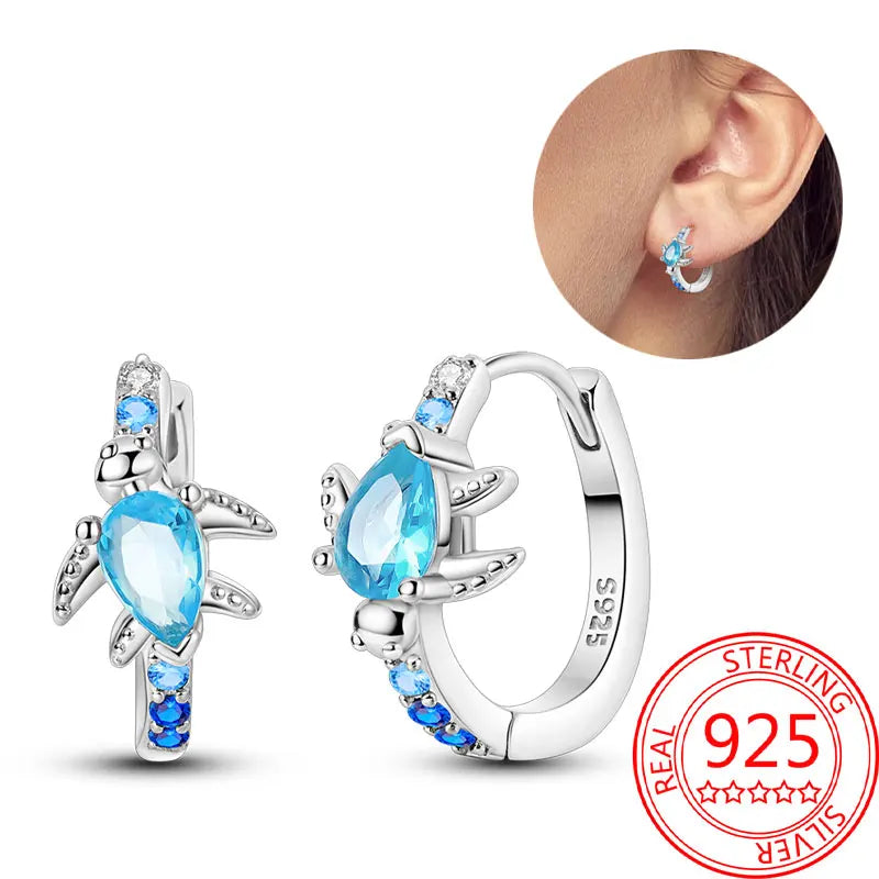 Hot Sale Bee Earrings For Girl Lovely Yellow Black Dancing Bee Happy S925 Hoop Earrings Birthday Gift Silver Jewelry